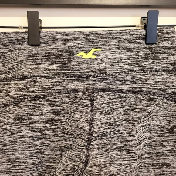 Hollister Black Gray Heather Patterned Tight Leggings Extra Small High Waist EUC - Picture 4 of 8